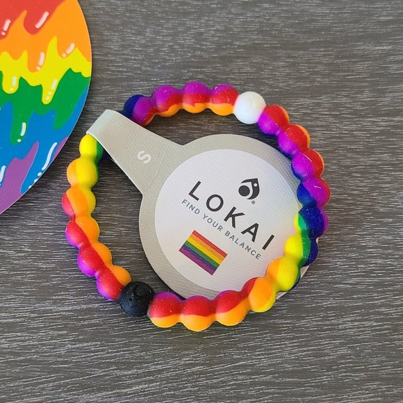 Lokai Bracelet Rainbow Swirl NWT Size Small Fashion Silicone Slip On - Picture 2 of 7